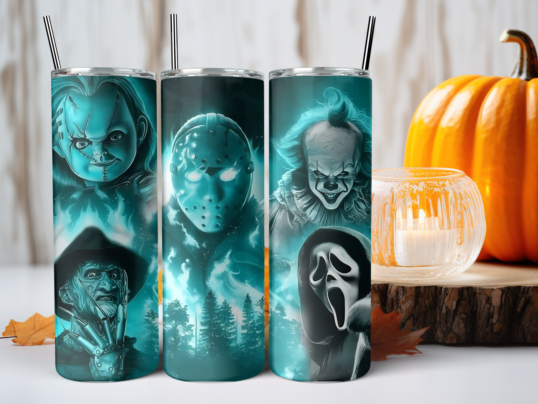 Slasher Tumblers Glow in Dark