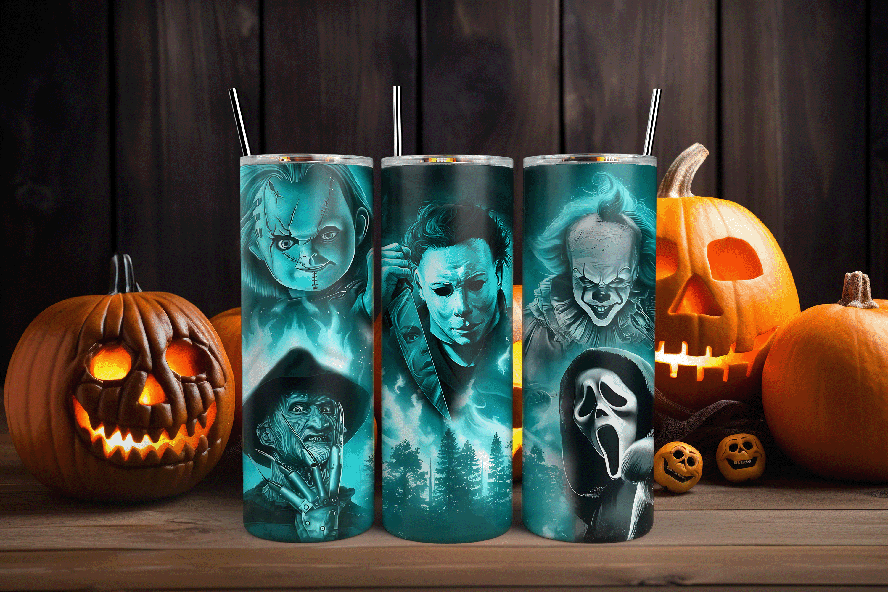 Slasher Tumblers Glow in Dark